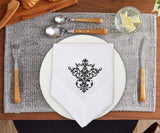 White Wedding Napkins - Victorian Napkins