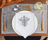 White Wedding Napkins - Victorian Napkins