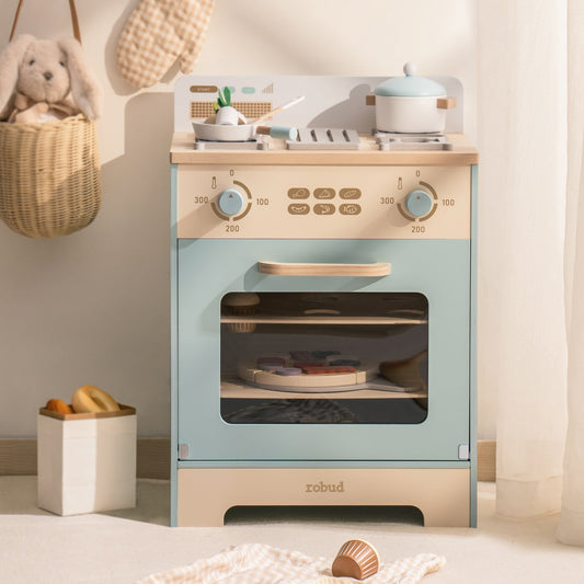 ROBUD Wooden Kids Play Kitchen Oven - Realistic