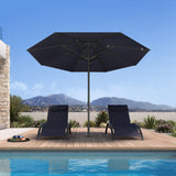 PURPLE LEAF Luxury Market Umbrella 1.9"/2.4"/3.1" Pole Commercial Hydraulic Semi-Automatic Umbrella