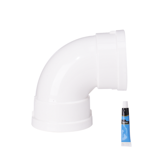Waterdrop 2'' PVC 90 Degree Elbow Pipe, Junctions for pipes, not of metal, pipe couplings and joints, Fittings with sealer for water pipe connections