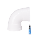 Waterdrop 2'' PVC 90 Degree Elbow Pipe, Junctions for pipes, not of metal, pipe couplings and joints, Fittings with sealer for water pipe connections