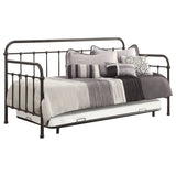 Livingston Metal Twin Daybed with Trundle Dark Bronze