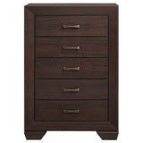 Dorian 5-Piece Eastern King Bedroom Set Dark Cocoa