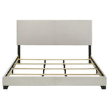 Dorian Fabric Upholstered Queen Panel Bed Cream