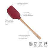 Flex-Core® Silicone and Wood Spatula
