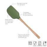 Flex-Core® Silicone and Wood Spatula