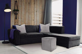 Square Pouf Panama Stone
