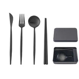 Pocket Portable Stainless Steel Spoon Set With Case
