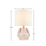Pink Clear Glass Base Table Lamp For Living Room Bedroom