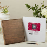 Rustic Brown Wood Wedding Card Box
