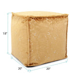Square Pouf Pisani Gold