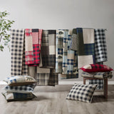 2 Piece Patchwork Oversized Cotton Quilt Set, Green