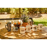 Black & White Beatrice Bee Ceramic Coffee Mug