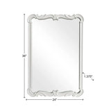 Asbille Glossy White Wall Mirror