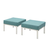 2 Pieces Patio Furniture Outdoor Ottomans