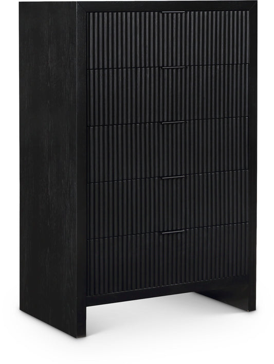 Fairfax Chest - Exquisite Art Deco Design with Fluted Drawers and Matte Metal Handles for Style