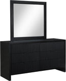 Fairfax Dresser - Modern Art Deco Design with Fluted Drawers and Matte Metal Handles for Elegance