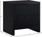 Fairfax Night Stand - Exquisite Art Deco Design with Fluted Drawers and Matte Metal Handles for Elegance