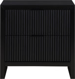 Fairfax Night Stand - Exquisite Art Deco Design with Fluted Drawers and Matte Metal Handles for Elegance