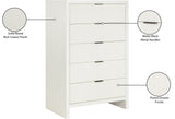 Fairfax Chest - Exquisite Art Deco Design with Fluted Drawers and Matte Metal Handles for Style