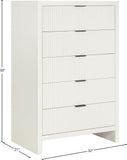 Fairfax Chest - Exquisite Art Deco Design with Fluted Drawers and Matte Metal Handles for Style