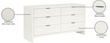 Fairfax Dresser - Modern Art Deco Design with Fluted Drawers and Matte Metal Handles for Elegance
