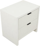 Fairfax Night Stand - Exquisite Art Deco Design with Fluted Drawers and Matte Metal Handles for Elegance