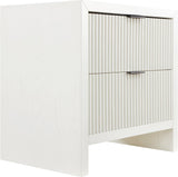 Fairfax Night Stand - Exquisite Art Deco Design with Fluted Drawers and Matte Metal Handles for Elegance