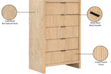Fairfax Chest - Exquisite Art Deco Design with Fluted Drawers and Matte Metal Handles for Style