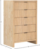 Fairfax Chest - Exquisite Art Deco Design with Fluted Drawers and Matte Metal Handles for Style