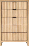 Fairfax Chest - Exquisite Art Deco Design with Fluted Drawers and Matte Metal Handles for Style
