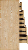 Fairfax Chest - Exquisite Art Deco Design with Fluted Drawers and Matte Metal Handles for Style