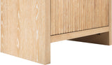 Fairfax Night Stand - Exquisite Art Deco Design with Fluted Drawers and Matte Metal Handles for Elegance