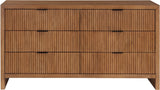 Fairfax Dresser - Modern Art Deco Design with Fluted Drawers and Matte Metal Handles for Elegance
