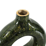 Renaldi Emerald Gold Round Vase- Tall