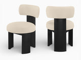 Atelier - Vegan Leather Upholstered Dining Chair (Set of 2) - Black Frame