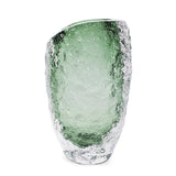Emerald Crystalized Glass Vase- Large