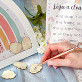 Baby Shower Guest Book Alternative - Boho Rainbow Frame