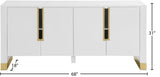 Florence Contemporary Sideboard with Gold Base - Stylish Buffet for Modern Living Spaces and Storage