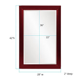 Avery Mirror - Glossy Burgundy