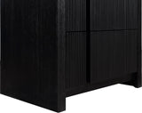 Fluted Night Stand - Elevate Your Space with Elegant Art Deco Design and Intricate Fluted Detailing