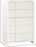 Fluted Chest - Elevate Your Decor with Elegant Art Deco Design, Fluted Drawers, and Unique Shape