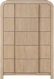 Fluted Chest - Elevate Your Decor with Elegant Art Deco Design, Fluted Drawers, and Unique Shape