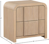 Fluted Night Stand - Elevate Your Space with Elegant Art Deco Design and Intricate Fluted Detailing