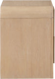 Fluted Night Stand - Elevate Your Space with Elegant Art Deco Design and Intricate Fluted Detailing