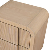 Fluted Night Stand - Elevate Your Space with Elegant Art Deco Design and Intricate Fluted Detailing