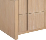 Fluted Night Stand - Elevate Your Space with Elegant Art Deco Design and Intricate Fluted Detailing