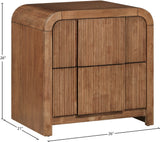 Fluted Night Stand - Elevate Your Space with Elegant Art Deco Design and Intricate Fluted Detailing