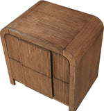 Fluted Night Stand - Elevate Your Space with Elegant Art Deco Design and Intricate Fluted Detailing